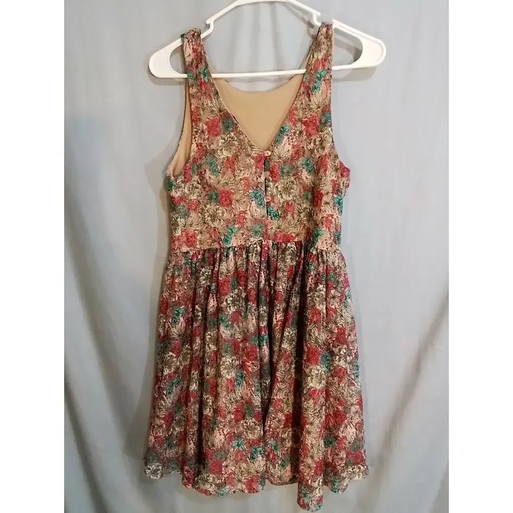 American Rag Cie  multi colored floral mini dress - Picture 5 of 8